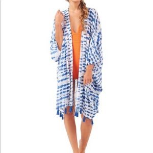 Mud Pie Caitlin Tie Dye Tassel Kimono
